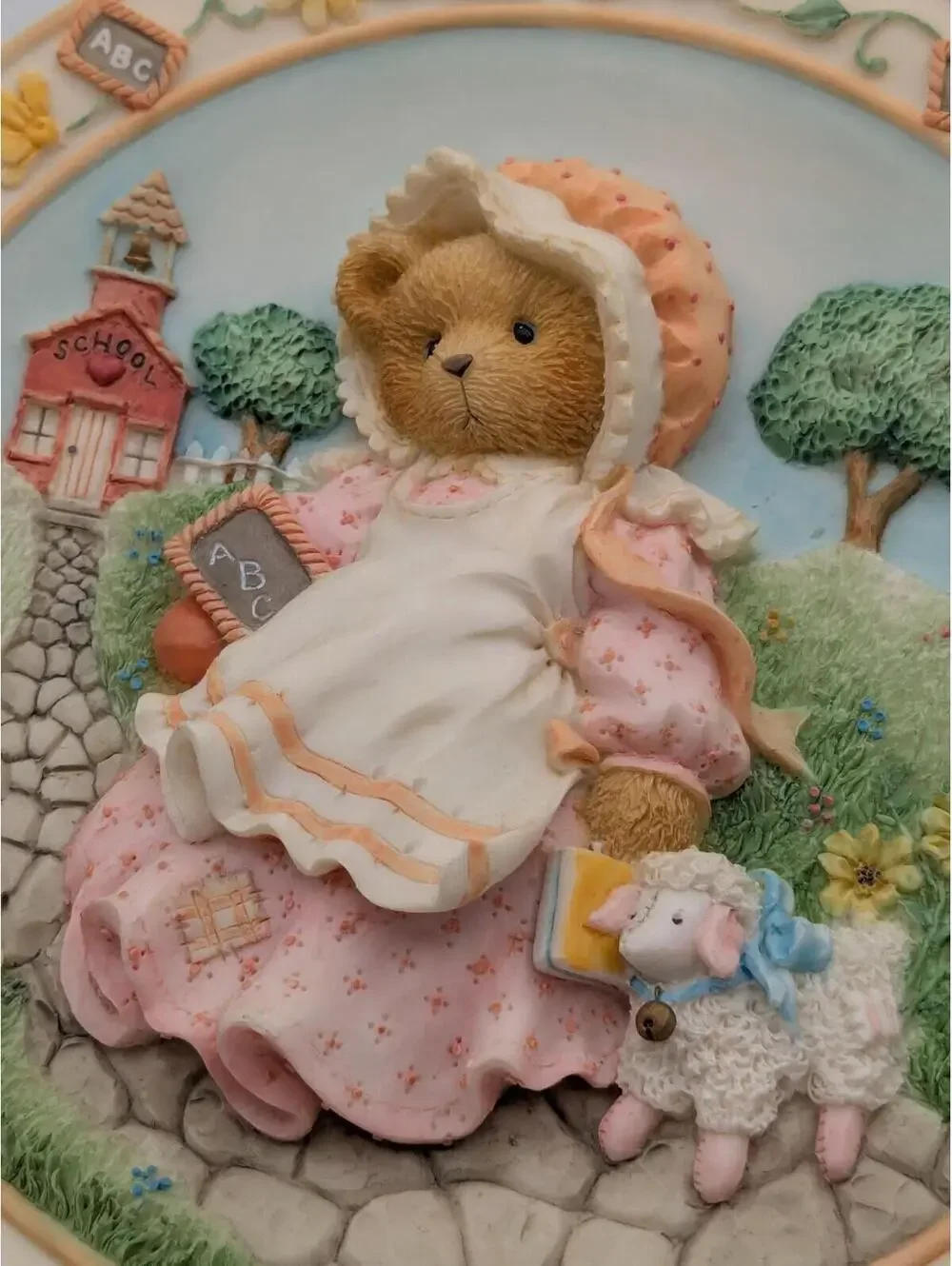 Cherished Teddies Mary Had a Little Lamb (128902) 1994, Nursery Rhyme Plate